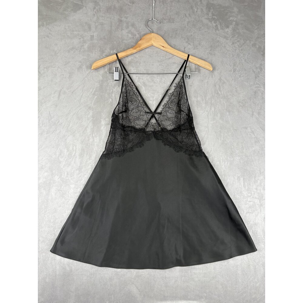 Victoria's Secret Lace-Trim Satin Chemise Slip M - Picture 2 of 10